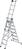Alu-Mehrzweckleiter 3x6 Stufen Leiterlänge 1,96m eingef.Arbeitshöhe bis 5,20 m