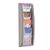 Wall mounted coloured leaflet dispensers - 4 x A5 pockets, grey