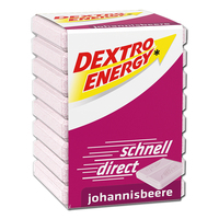 Dextro Energy Johannisbeere, Traubenzucker, Würfel, 46g Packung