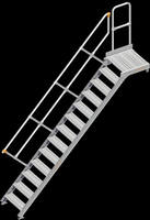 Treppe 45° mit Podest 112, Stufen B: 0,6 m 13 Stufen