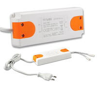 LED Trafo MiniAMP, IP20, 12V/DC, 0-50W, 200cm Kabel mit Flachstecker, sekundär 2 female Buchsen