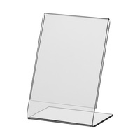 Chevalet de table / porte-cartes de menu / chevalet "Classic" en verre acrylique | 2 mm A7 portrait