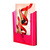 Porte-brochures / porte-brochures mural / porte-brochures "Color" | rouge transparent A4 32 mm