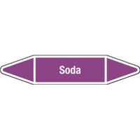 Aufkleber Soda, violett, Folie, selbstklebend, 77 x 16 x 0,1 mm, DIN 2403, L713