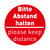 Floor Marking / Information Sticker / Floor Sticker "Bitte Abstand halten. Please keep your distance".