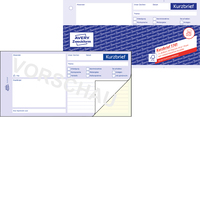 Kurzbrief, 1/3 A4, selbstdurchschreibend, 2x40 Blatt