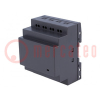 Enclosure: for DIN rail mounting; Y: 76mm; X: 92mm; Z: 60mm; black