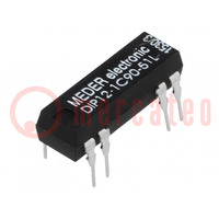 Relay: reed switch; SPDT; Ucoil: 12VDC; 0.5A; max.100VDC; 290mW; PCB