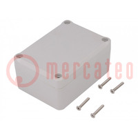 Enclosure: multipurpose; X: 64mm; Y: 88mm; Z: 41mm; polystyrene; grey