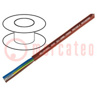 Wire; SiHF; 3G1.5mm2; Cu; stranded; silicone caoutchouc; brown-red