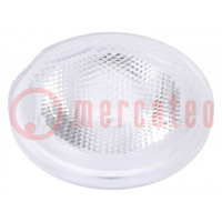 Lentille LED; rond; plexiglass PMMA; transparent; 29÷48°; Ø: 35mm