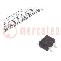 Ponte raddrizzatore: monofase; 600V; If: 0,8A; Ifsm: 35A; MBS; SMT