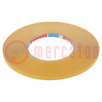 Tape: fixing; W: 6mm; L: 50m; Thk: 225um; double-sided; white; 20%