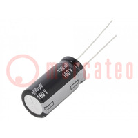 Condensateur: électrolytique; THT; 100uF; 160VDC; Ø12,5x25mm; ±20%