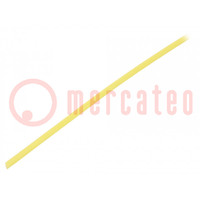 Insulating tube; fiberglass; yellow; -20÷155°C; Øint: 2mm