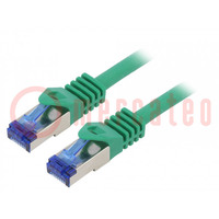 Patch cord; S/FTP; 6a; Line; Cu; LSZH; grün; 0,5m; 26AWG; -20÷75°C