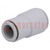 Push-in fitting; straight,reductive; -1÷10bar; polypropylene