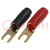 Terminal: fork; M4; 4mm2; gold-plated; insulated; red and black