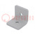 Angle bracket; for profiles; W: 40mm; H: 40mm; L: 40mm; steel; silver