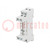Socket; PIN: 8; 10A; 250VAC; on panel,for DIN rail mounting
