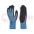 Protective gloves; Size: 10; light-blue; acrylic,latex,polyamide