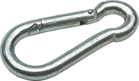 Karabiner - Haken, verzinkt, 100 x 10 mm, Tragkraft: 3580 kg