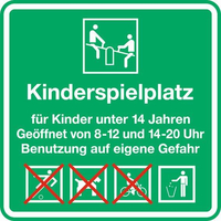 Modellbeispiel: Kinder- und Spielplatzschild -Kinderspielplatz-, Art. kss30002521