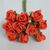 Artificial Colourfast Cottage Rose Bud Bunch - 24cm, Hot Pink