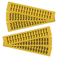 Selbstklebende Ziffern auf Karte 0-9 (je 3K 1-5 je 2K 6-0), 1,40 cm x 1,90 cm