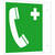 Erste Hilfe Schild, Fahne, langnachleuchtend, Kunststoff, Notruftelefon, 20 x 20 DIN EN ISO 7010 E004 ASR A1.3 E004