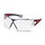 uvex Schutzbrille pheos cx2, Rahmen: rot/grau, Scheibe: PC farblos