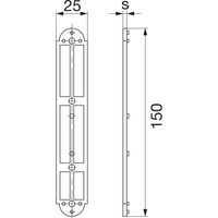 Produktbild zu MACO RUSTICO Unterlage für Ladenplattenkloben MV Abstand 13 mm, 5 mm, schwarz