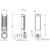 Skizze zu ASSA ABLOY elektromos szekrényzár ML53PA PIN függőleges, ajtó vastagság 16-22 mm