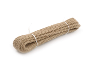 CORDE DE JUTE DE LA MARQUE TAUWERK - EN TOILE DE JUTE - POUR FABRICATION DE VOILE - 3 ÉPAISSEURS - MARRON - 8 MM, MARRON