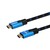 Kabel HDMI (M) v2.1, 1,8m, 8K, miedź, niebiesko-czarny, złote końcówki, ethernet/3D, CL-142