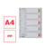 PlastikregisterA4 1-5, PP, 5 Blatt, grau