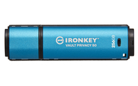Kingston Technology IronKey Vault Privacy 50 pamięć USB 256 GB USB Typu-A 3.2 Gen 1 (3.1 Gen 1) Czarny, Niebieski