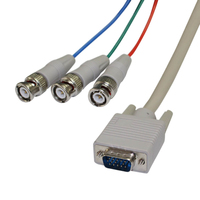 Videk HDD DB15M to 3 x BNC Monitor Cable 2Mtr