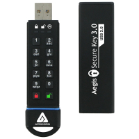 Apricorn Aegis Secure Key 3.0 USB flash drive 120 GB USB Type-A 3.2 Gen 1 (3.1 Gen 1) Zwart