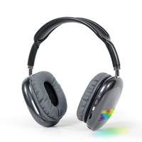 Gembird BHP-LED-02-BK Kopfhörer & Headset Kabellos Kopfband Anrufe/Musik Bluetooth Schwarz, Grau