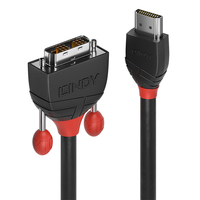 Lindy 36270 adaptador de cable de vídeo 0,5 m HDMI tipo A (Estándar) DVI-D Negro