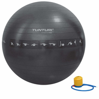 Tunturi Anti Burst Gymnastikball 65 cm Schwarz Volle Größe