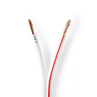 Nedis CAGW2500WT1000 cable de audio 100 m Rojo, Blanco