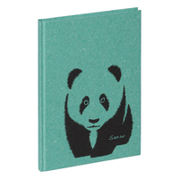 Pagna Save me Panda Notizbuch A5 128 Blätter Mintfarbe