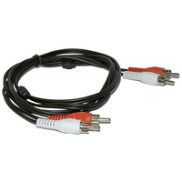 Microconnect 2xRCA/2xRCA 10m audio cable Black
