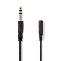 Nedis CAGL23050BK50 audio kabel 5 m 6.35mm Zwart