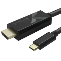 Techly IADAP USBC-HDMI5TY Videokabel-Adapter 5 m HDMI Typ A (Standard) USB Typ-C Schwarz