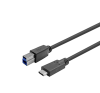 Vivolink PROUSBCBMM15 câble USB 15 m USB 3.2 Gen 1 (3.1 Gen 1) USB C USB B Noir