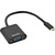 InLine 64104B video kabel adapter 0,2 m USB Type-C VGA (D-Sub) Zwart
