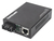 Intellinet Gigabit PoE+ Medienkonverter, 1000Base-T RJ45-Port auf 1000Base-LX (SC) Singlemode, 20 km, PoE+ Injektor